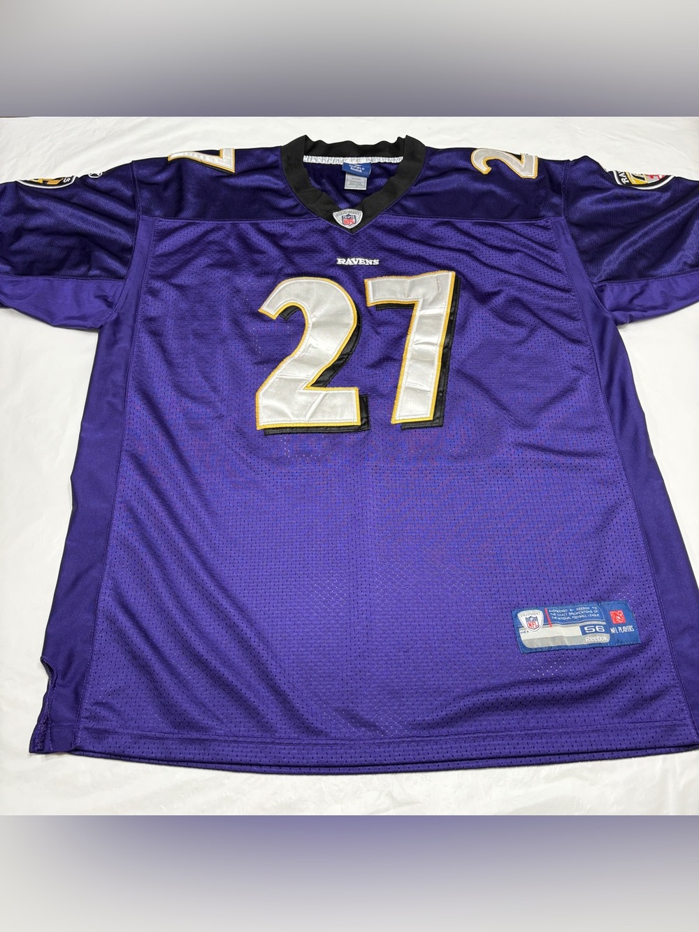 Ray Rice #27 Reebok Jersey Baltimore Ravens Purple Men’s 56 3XL